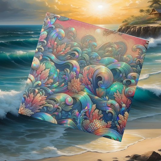 Luxury Coastal Living | Coral Reef Ocean Waves タイル