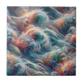 Luxury Coastal Living | Coral Reef Ocean Waves タイル (正面)