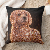 Luxury Cockapoo Art Pillow | Elegant Dog Decor クッション (ブランケット)