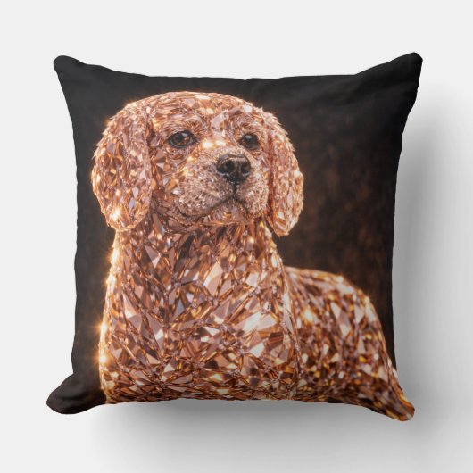 Luxury Cockapoo Art Pillow | Elegant Dog Decor クッション (正面)