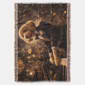 Luxury Cockapoo Blanket | Elegant Dog Gift スローブランケット (正面縦)