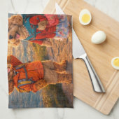 Luxury Cockapoo British Coastal  キッチンタオル (四つ折り)