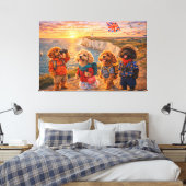 Luxury Cockapoo British Coastal Wall Art Canvas キャンバスプリント (インサイチュ (寝室))