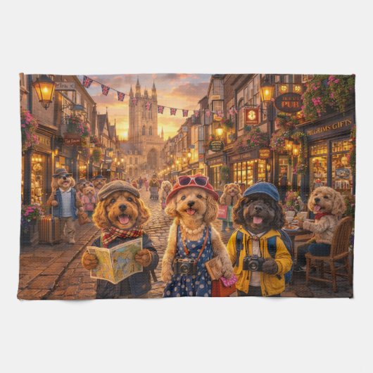 Luxury Cockapoo Canterbury kitchen キッチンタオル (横)