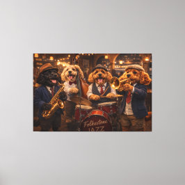Luxury Cockapoo Jazz Band Wall Art Canvas Print キャンバスプリント
