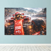 Luxury Cockapoo Racing Canvas – Cinematic Dog Art キャンバスプリント (インサイチュ (ウッドフロア))