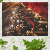 Luxury Cockapoo Red Carpet  キッチンタオル (折り畳み)