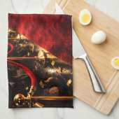 Luxury Cockapoo Red Carpet  キッチンタオル (四つ折り)