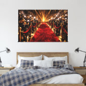 Luxury Cockapoo Red Carpet Canvas – Celebrity Dog キャンバスプリント (インサイチュ (寝室))