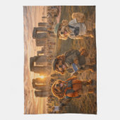 Luxury Cockapoo Stonehenge  キッチンタオル (縦)