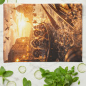 Luxury Cockapoo Venice Gondola  キッチンタオル (折り畳み)