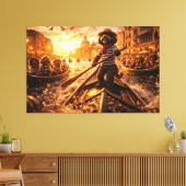 Luxury Cockapoo Venice Gondola Wall Art Canvas キャンバスプリント (インサイチュ (リビング))