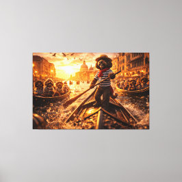 Luxury Cockapoo Venice Gondola Wall Art Canvas  キャンバスプリント