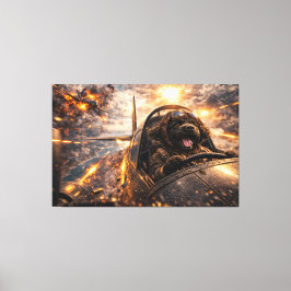 Luxury Cockapoo Wall Art – Aviation Dog Modern キャンバスプリント