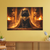 Luxury Cockapoo Wall Art – Egyptian Pharaoh Bold キャンバスプリント (インサイチュ (リビング))