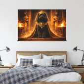 Luxury Cockapoo Wall Art – Egyptian Pharaoh Bold キャンバスプリント (インサイチュ (寝室))