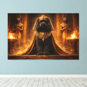 Luxury Cockapoo Wall Art – Egyptian Pharaoh Bold キャンバスプリント (インサイチュ (ウッドフロア))