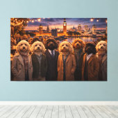Luxury Cockapoo Wall Art – London Evening Art キャンバスプリント (インサイチュ (ウッドフロア))