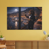 Luxury Cockapoo Wall Art – Monaco Dog Canvas キャンバスプリント (インサイチュ (リビング))