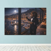 Luxury Cockapoo Wall Art – Monaco Dog Canvas キャンバスプリント (インサイチュ (ウッドフロア))
