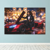 Luxury Cockapoo Wall Art – Monaco High Life  キャンバスプリント (インサイチュ (ウッドフロア))
