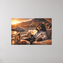 Luxury Cockapoo Wall Art – Monaco Yacht Lifestyle  キャンバスプリント