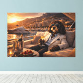 Luxury Cockapoo Wall Art – Monaco Yacht Lifestyle  キャンバスプリント (インサイチュ (ウッドフロア))