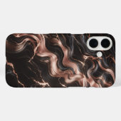 Luxury Copper & Black Marble Case - Elegant Fluid  Case-Mate iPhoneケース (裏面 (横))