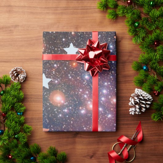 Luxury Cosmic Star Galaxy Wrapping Paper. ラッピングペーパー (クリスマスギフト)