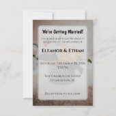 Luxury Cream Rose Geometric Vase Elegant Wedding  招待状 (正面)