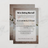 Luxury Cream Rose Geometric Vase Elegant Wedding  招待状 (正面/裏面)