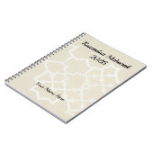 Luxury Cream White Textured ノートブック (左側)