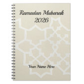 Luxury Cream White Textured ノートブック (正面)