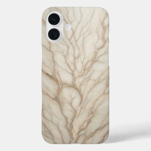 Luxury Creamy Beige Marble Case Elegant Tree-Like Case-Mate iPhoneケース (裏面)