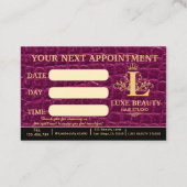 Luxury Crocodile Leather Appointment Card 名刺 (裏面)