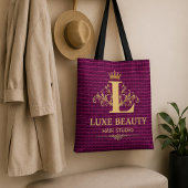 Luxury Crocodile Leather Monogram Gold Initial トートバッグ