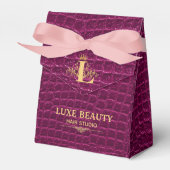 Luxury Crocodile Leather Monogram Gold Initial フェイバーボックス (正面サイド)