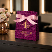 Luxury Crocodile Leather Monogram Gold Initial フェイバーボックス