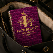 Luxury Crocodile Leather Monogram Gold Initial  プランナー手帳