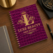 Luxury Crocodile Leather Monogram Gold Initial  プランナー手帳