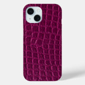 Luxury Crocodile Leather Monogram Gold Initial  Case-Mate iPhoneケース (裏面)