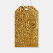 Luxury Crumpled Gold Foil Texture Elegant Metallic ギフトタグ (裏面)