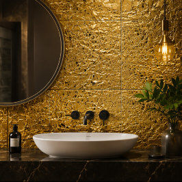 Luxury Crumpled Gold Foil Texture Elegant Metallic タイル