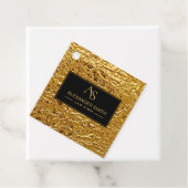 Luxury Crumpled Gold Foil Texture Elegant Metallic フェイバータグ (インサイチュ)