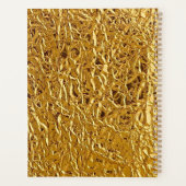Luxury Crumpled Gold Foil Texture Elegant Metallic プランナー手帳 (裏面)