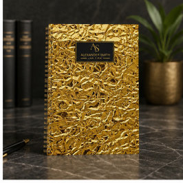 Luxury Crumpled Gold Foil Texture Elegant Metallic プランナー手帳