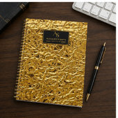Luxury Crumpled Gold Foil Texture Elegant Metallic プランナー手帳