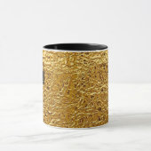 Luxury Crumpled Gold Foil Texture Elegant Metallic マグカップ (中央)