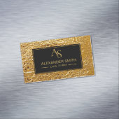Luxury Crumpled Gold Foil Texture Elegant Metallic マグネット名刺 (インサイチュ)