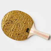 Luxury Crumpled Gold Foil Texture Elegant Metallic 卓球ラケット (横)
